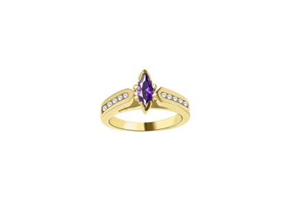 CZ Studded Gemstone Ring